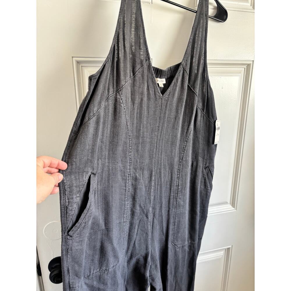 NWT Pilcro Anthropologie Pilcro V-Neck Linen Jumpsuit size XL tall - Picture 5 of 9